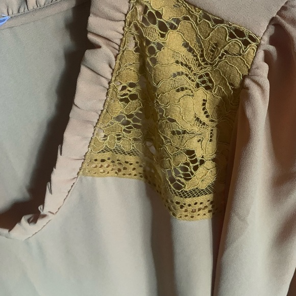 Loft long sleeve, v neck, lace inset, polyester blouse - Picture 8 of 8